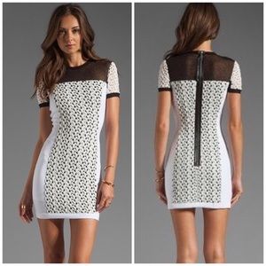 Black Halo Vanessa Mod Black White Dress 0 XXS
